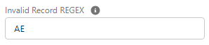 Result Code Field - Invalid Record REGEX