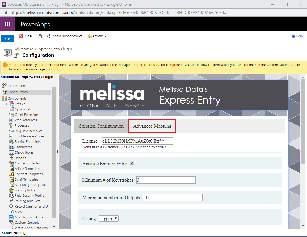 Dynamics ExpressEntry CustomMapping 02 - Advanced Mapping - Melissa Wiki