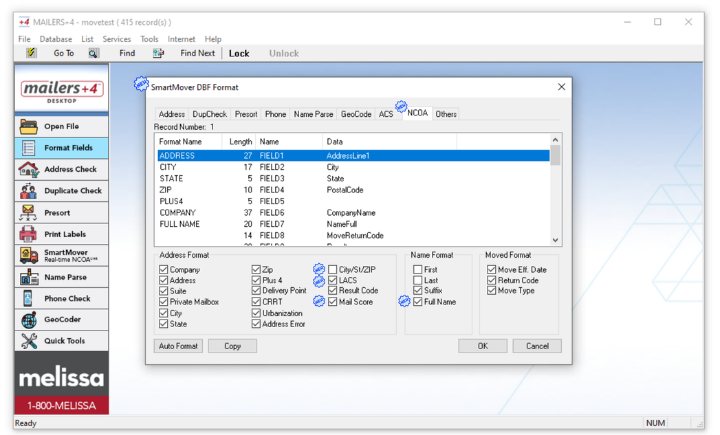 Mailers+4 - SmartMover Tutorial - #1 Format Fields