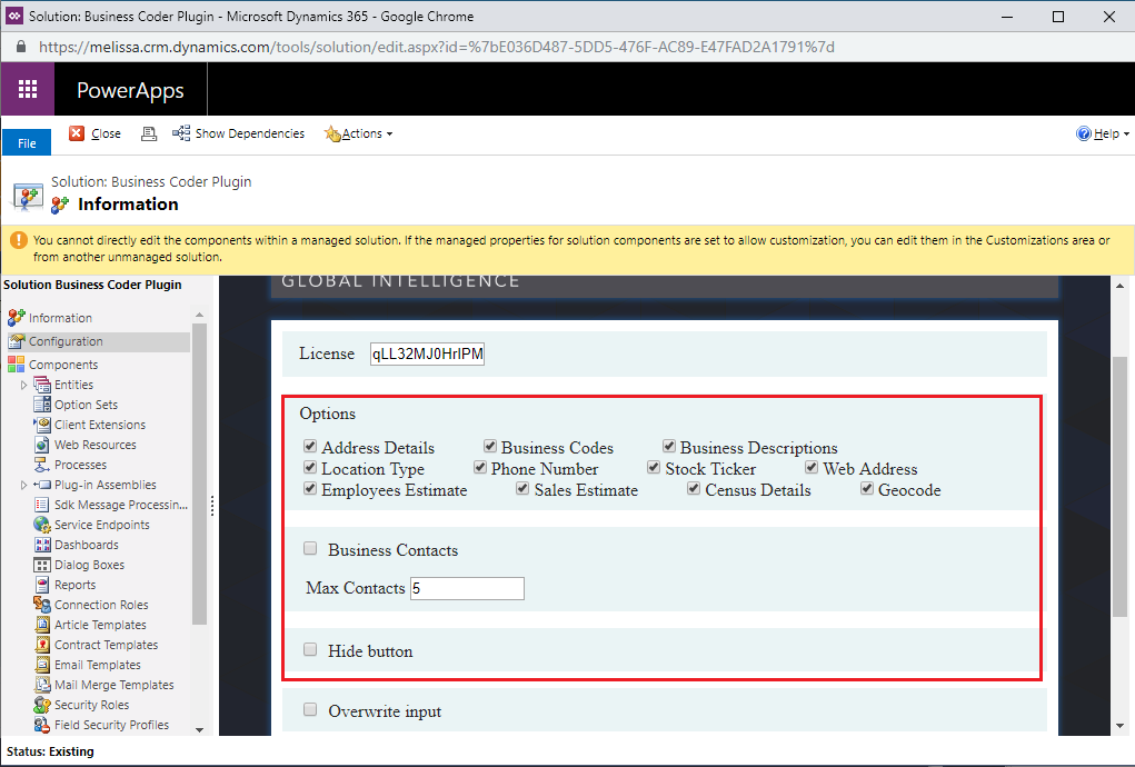 Dynamics BusinessCoder Configuration 04 Options.png