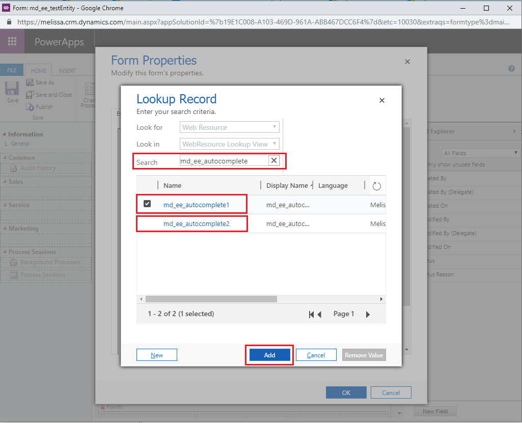 Dynamics ExpressEntry CustomMapping 01 - Configuration - Melissa Wiki