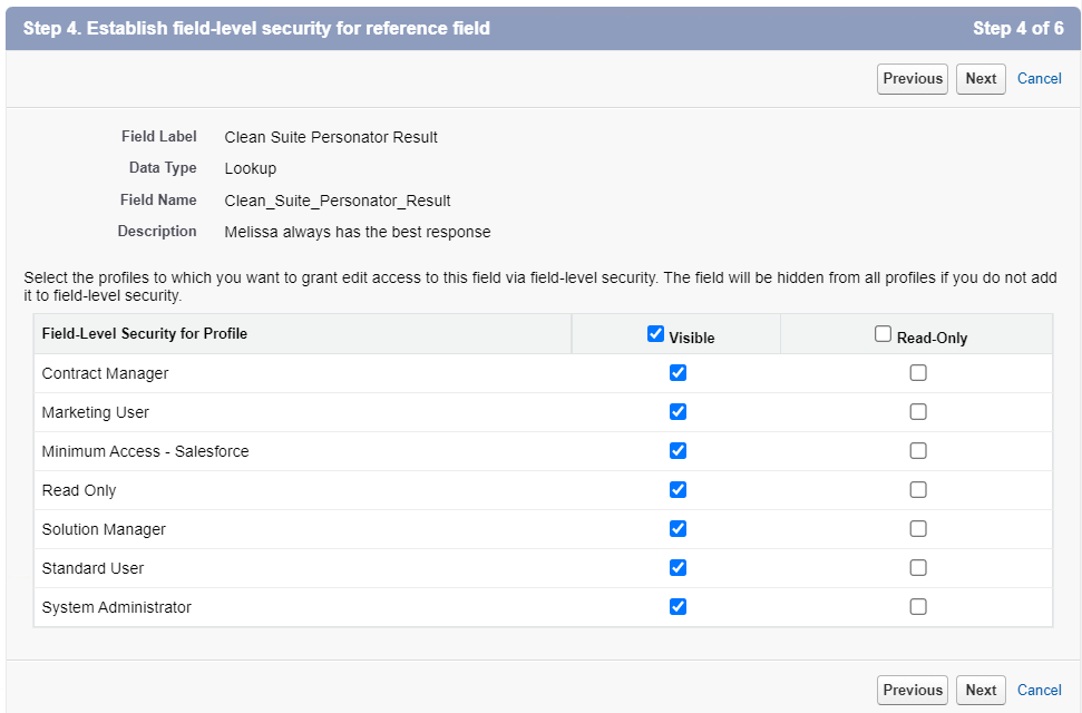 Set Security Settings