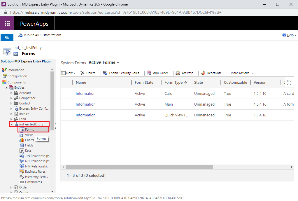 Dynamics ExpressEntry CustomMapping 06 - Custom Entity - Melissa Wiki